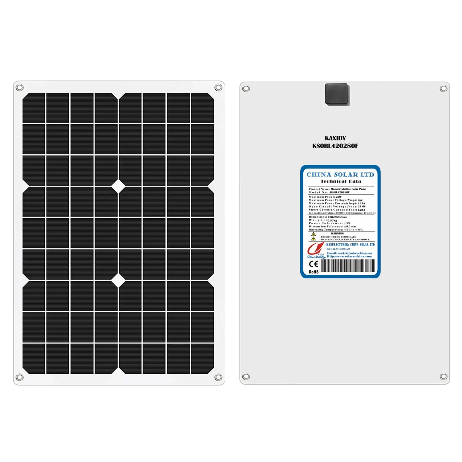 Fotovoltaikus Napelem flexibles 20W
