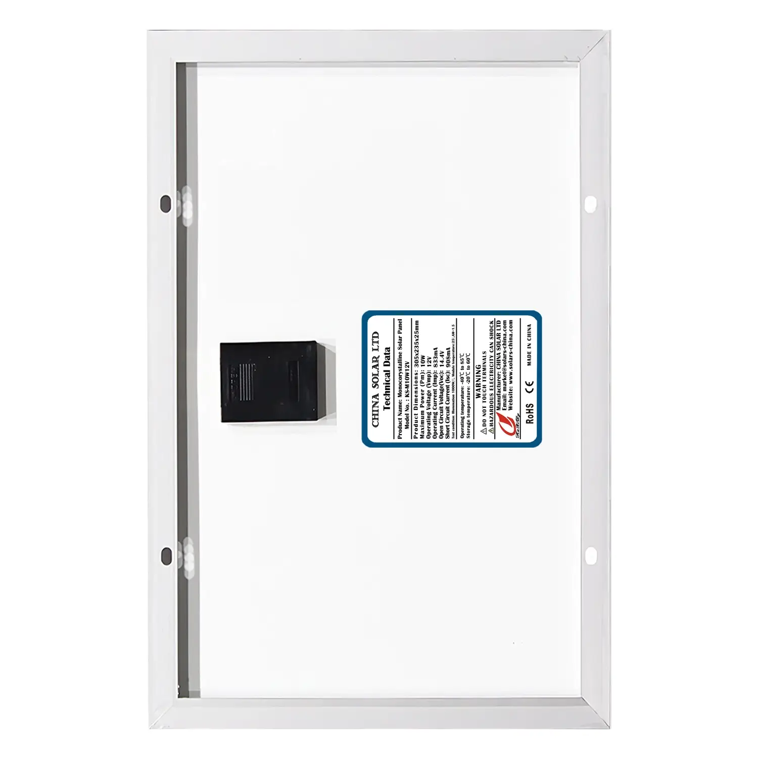 Monokristályos Napelem 10W
