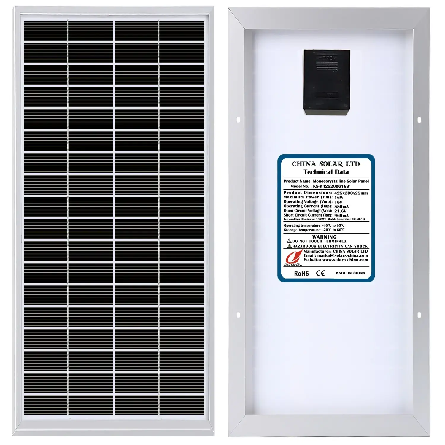 16W Fotovoltaikus Napelem