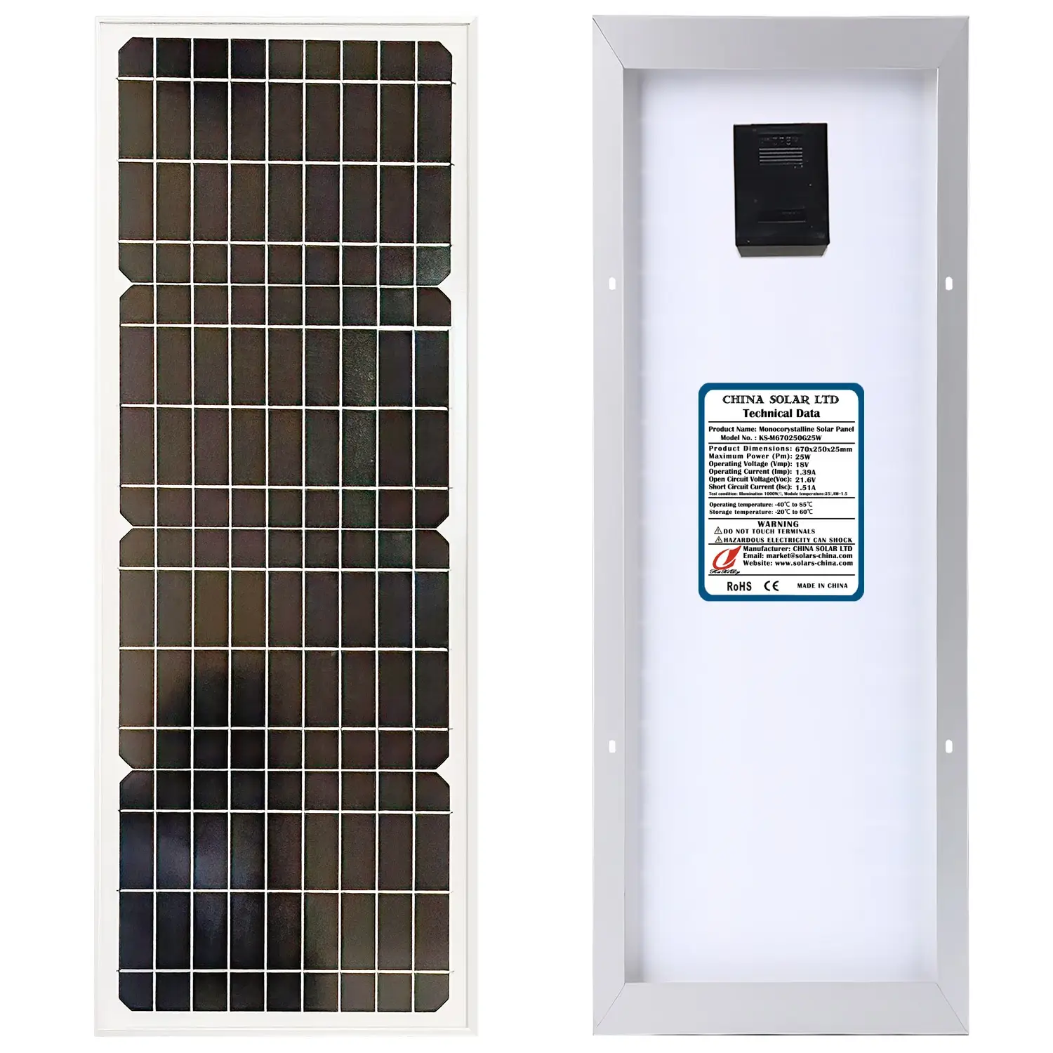 Fotovoltaikus Napelem 25W