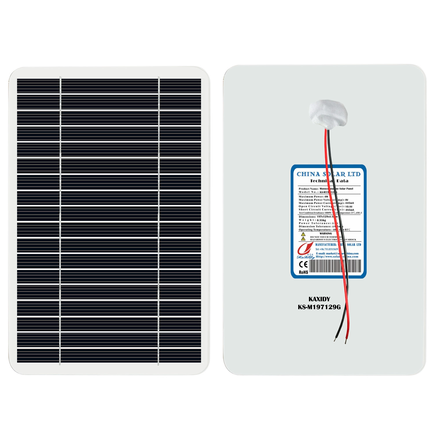 Fotovoltaikus Napelem 4W 9V