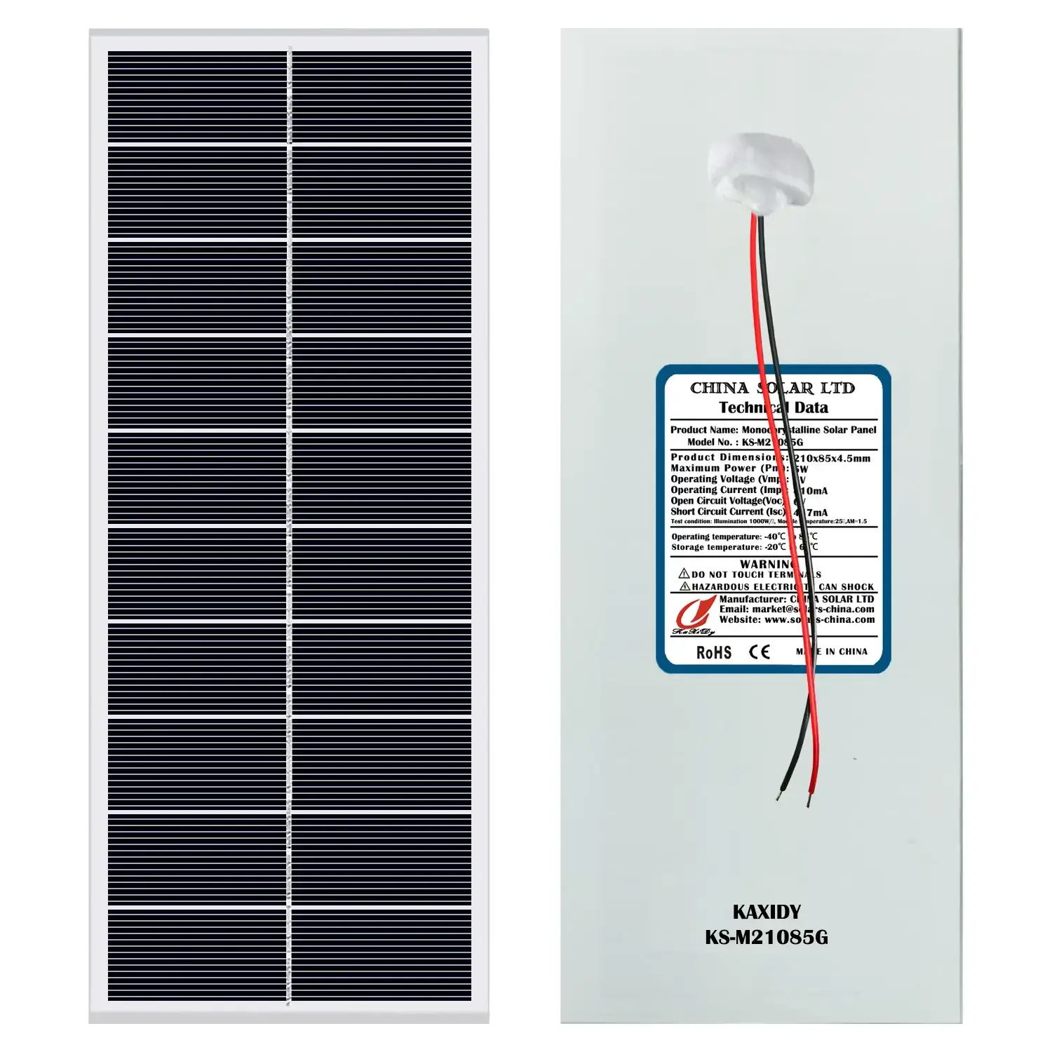 Fotovoltaikus Napelem 2W 5V
