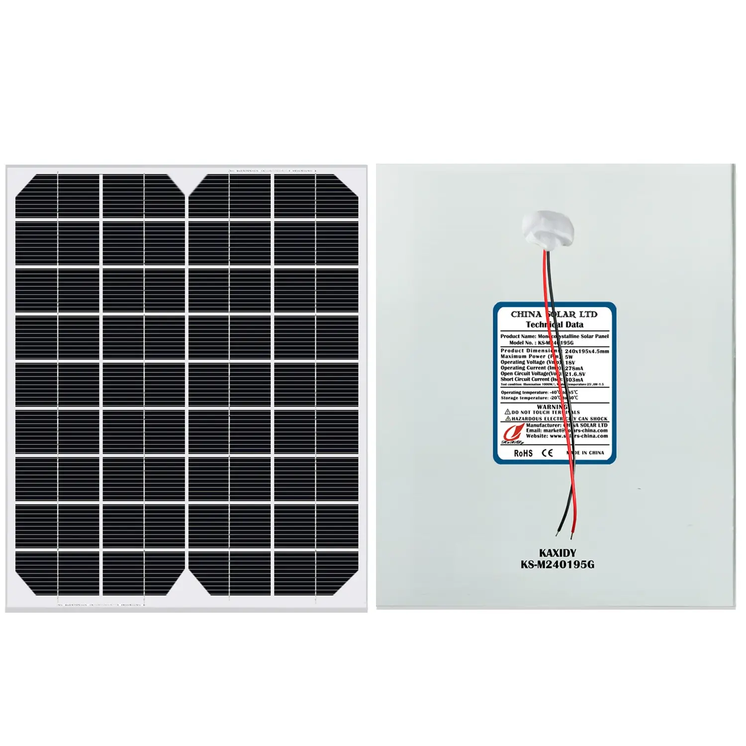 Fotovoltaikus Napelem 5W